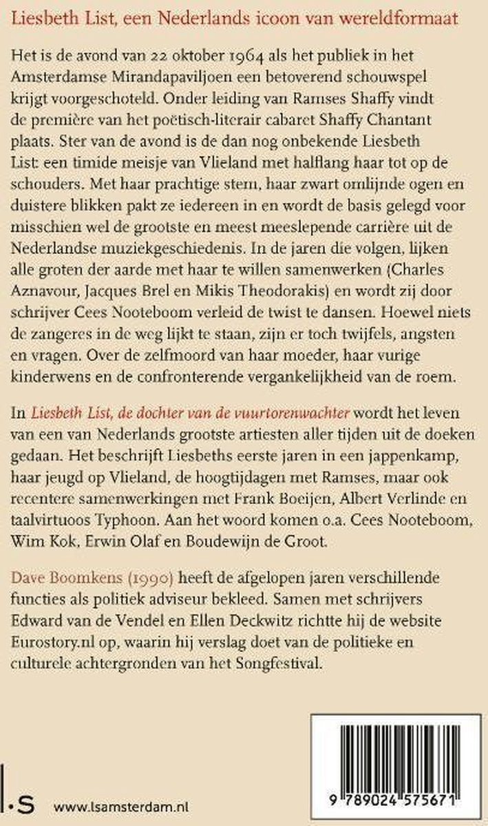 Biografie Liesbeth List | De dochter van de vuurtorenwachter