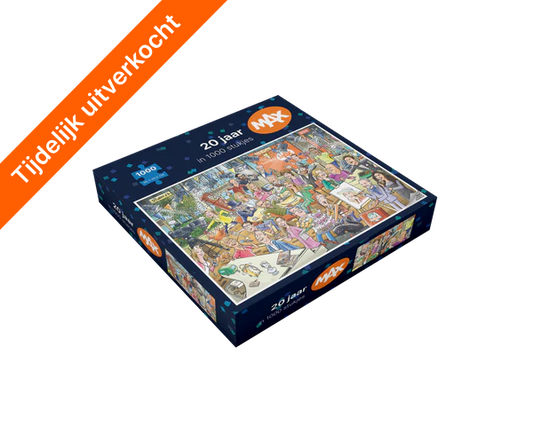MAX Jubileumpuzzel - De puzzel is momenteel uitverkocht en vanaf november weer leverbaar. Zodra deze op voorraad is wordt deze direct verzonden.